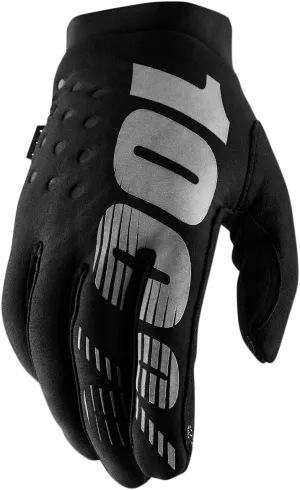 100% Brisker Gloves - Black/Gray - XL 10003-00003