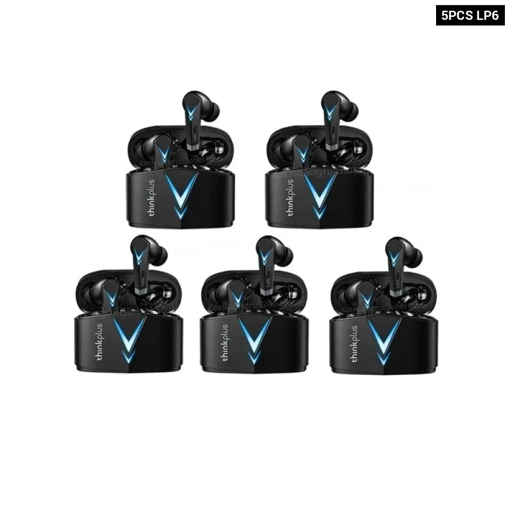 10pcs Wireless Bluetooth Gaming Stereo Surround Noise Cancelling Lp6 Earphones with Earbuds & Long Standby