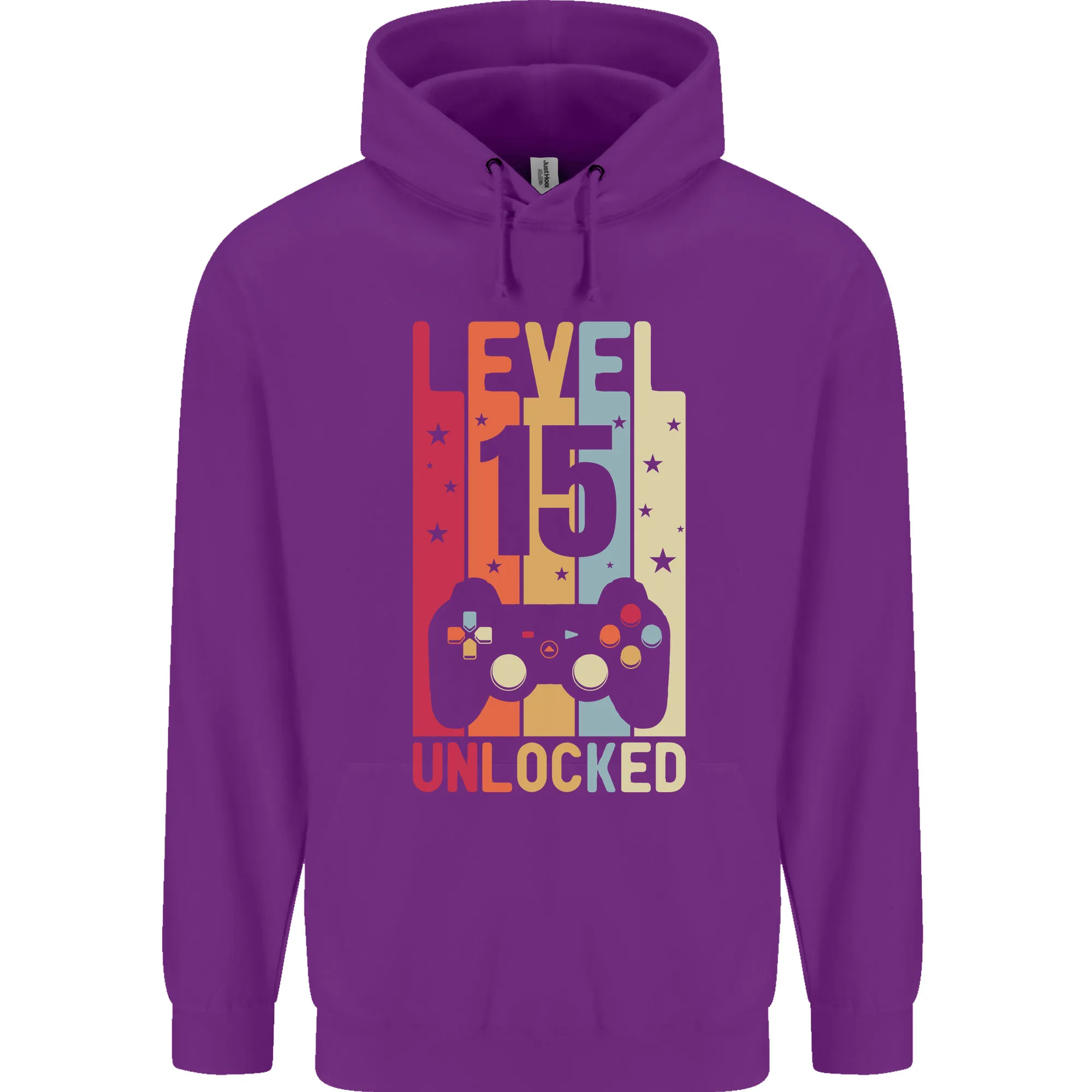 15th Birthday 15 Year Old Level Up Gaming Childrens Kids Hoodie