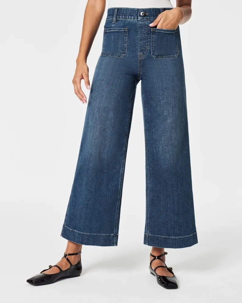 2025 Best Selling Jeans-42% OFFTummy Control Cropped Wide-Leg Jeans