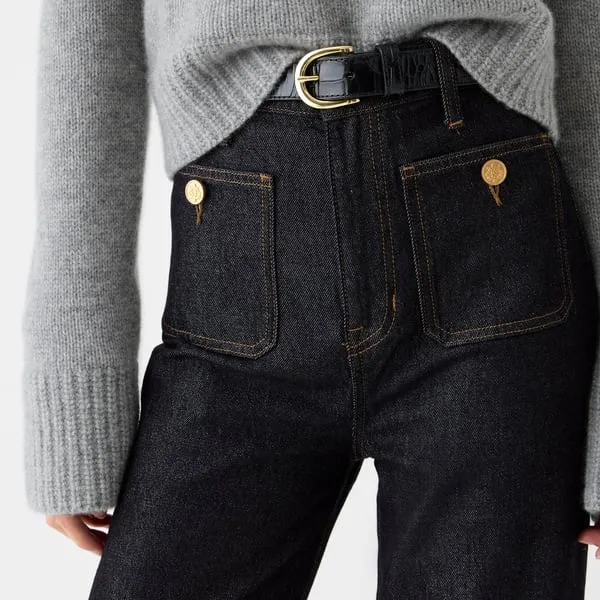 2025 Best Selling Jeans-42% OFFTummy Control Cropped Wide-Leg Jeans