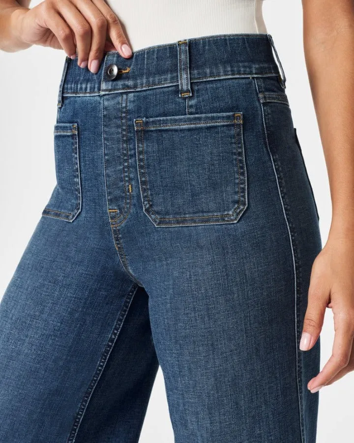 2025 Best Selling Jeans-42% OFFTummy Control Cropped Wide-Leg Jeans