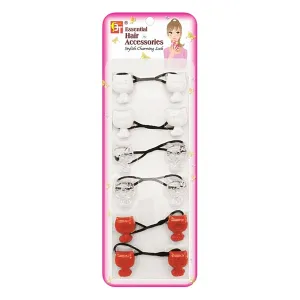 6PCS PONYTAIL HOLDERS KITTEN