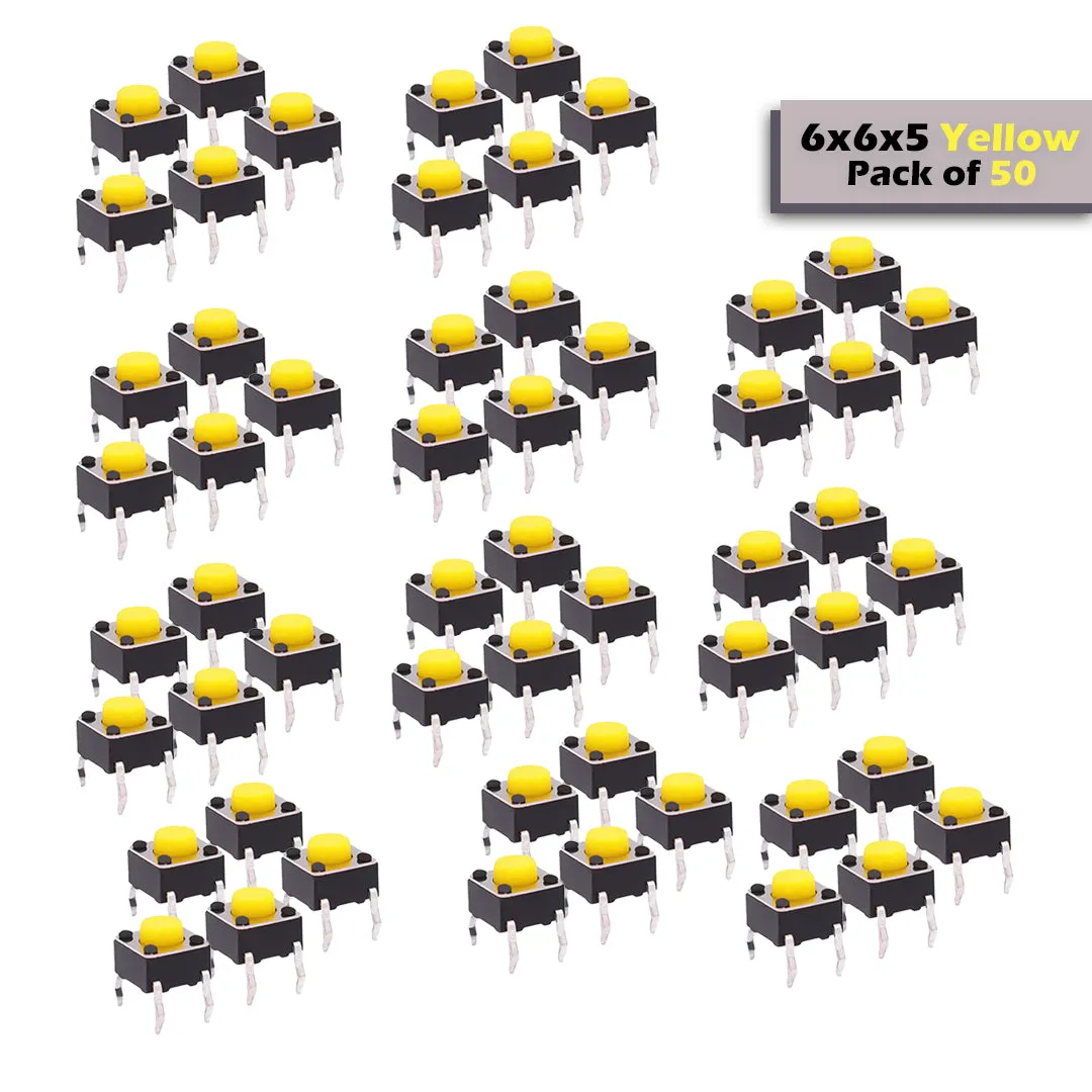 6x6x5mm Mini Tactile Push Button Switch - 4Legs