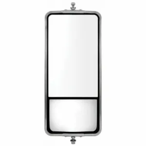 7" X 16" Stainless West Coast Mirror W/ Convex Lower Mirror - Non Heated