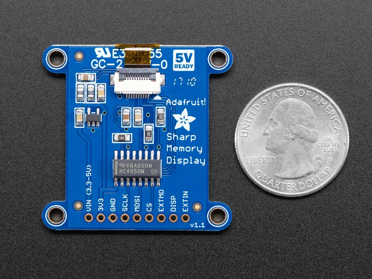 Adafruit SHARP Memory Display Breakout - 1.3" 168x144 Monochrome