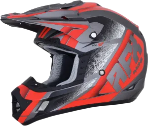 AFX FX-17 Helmet - Force - Frost Gray/Red - XS 0110-5202