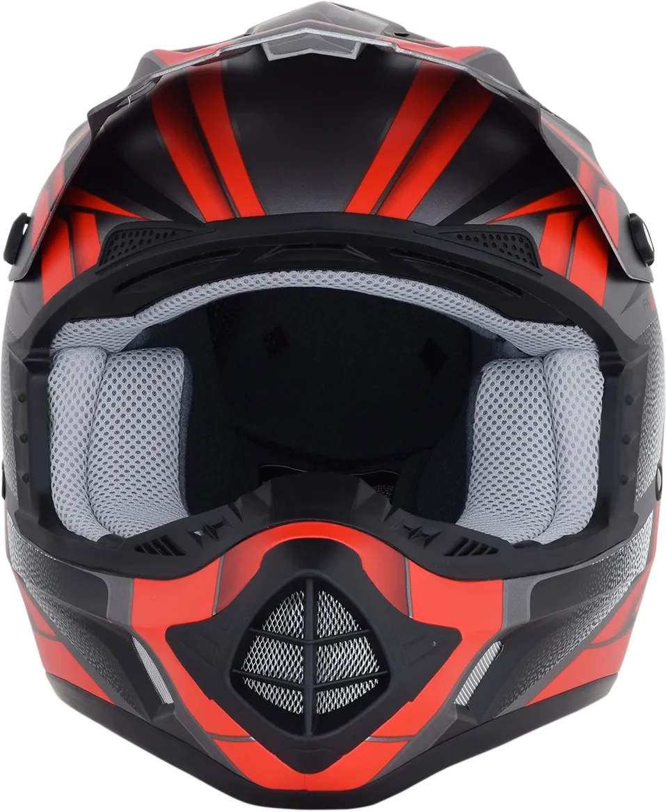 AFX FX-17 Helmet - Force - Frost Gray/Red - XS 0110-5202