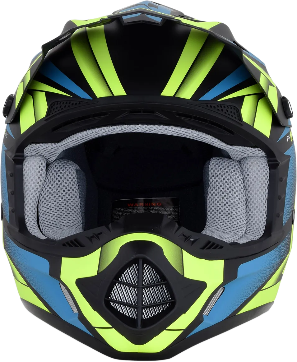 AFX FX-17 Helmet - Force - Matte Black/Green/Blue - 2XL 0110-5218