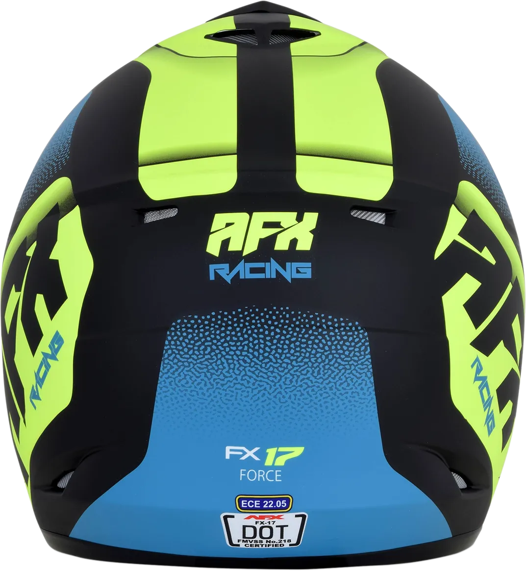 AFX FX-17 Helmet - Force - Matte Black/Green/Blue - 2XL 0110-5218