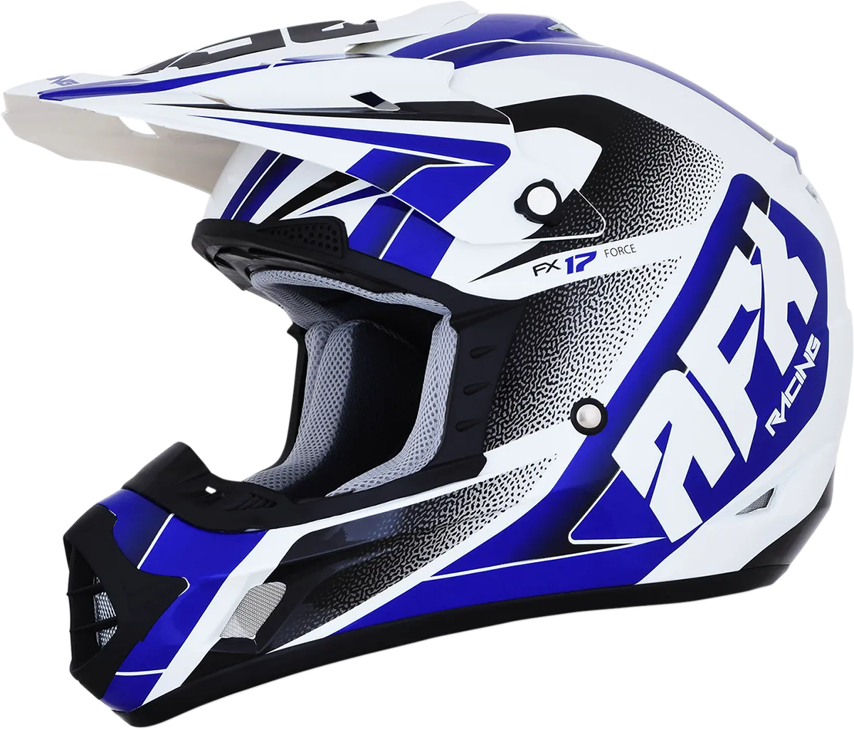 AFX FX-17 Helmet - Force - Pearl White/Blue - Small 0110-5238