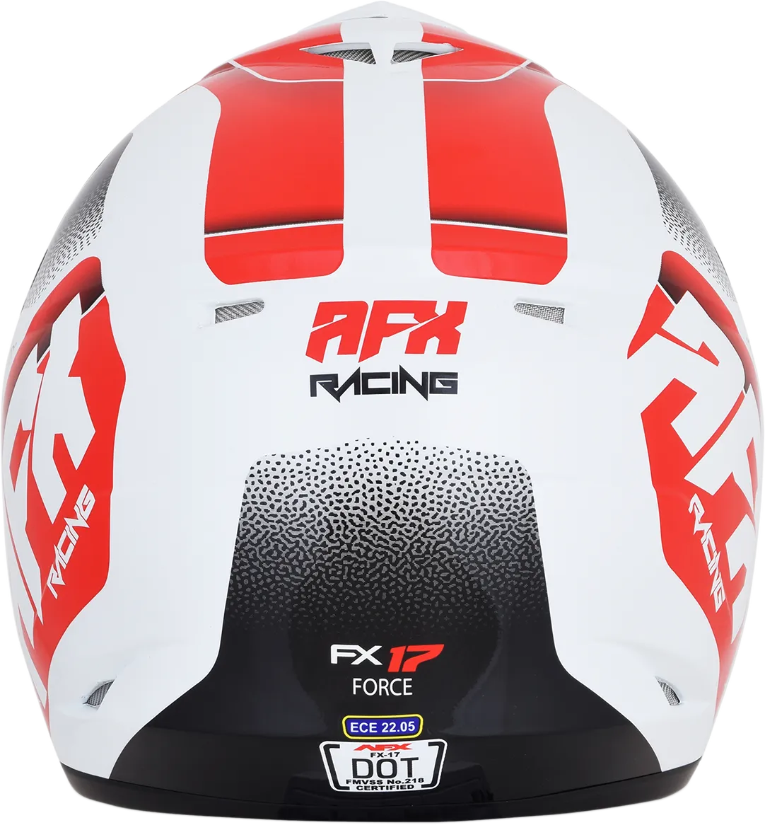 AFX FX-17 Helmet - Force - Pearl White/Red - XL 0110-5247