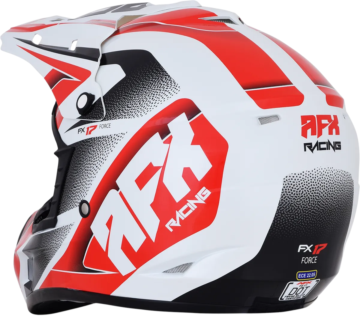 AFX Fx-17 Helmet - Force - Pearl White/Red - Xs 0110-5243