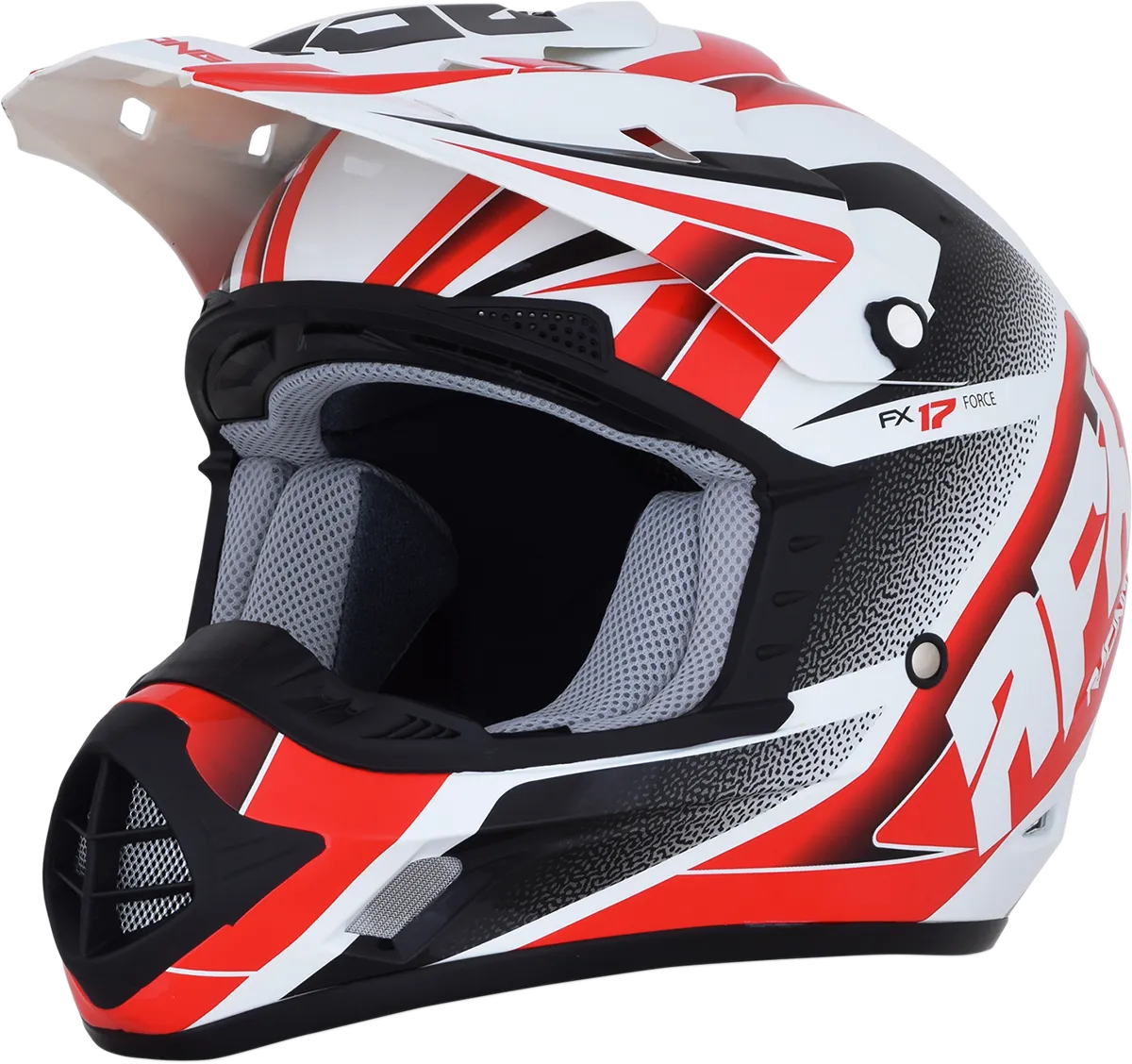 AFX Fx-17 Helmet - Force - Pearl White/Red - Xs 0110-5243
