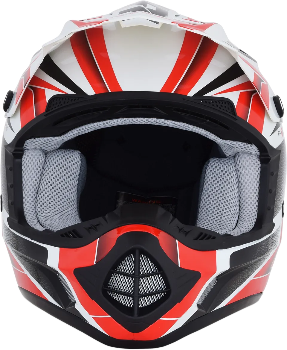 AFX Fx-17 Helmet - Force - Pearl White/Red - Xs 0110-5243