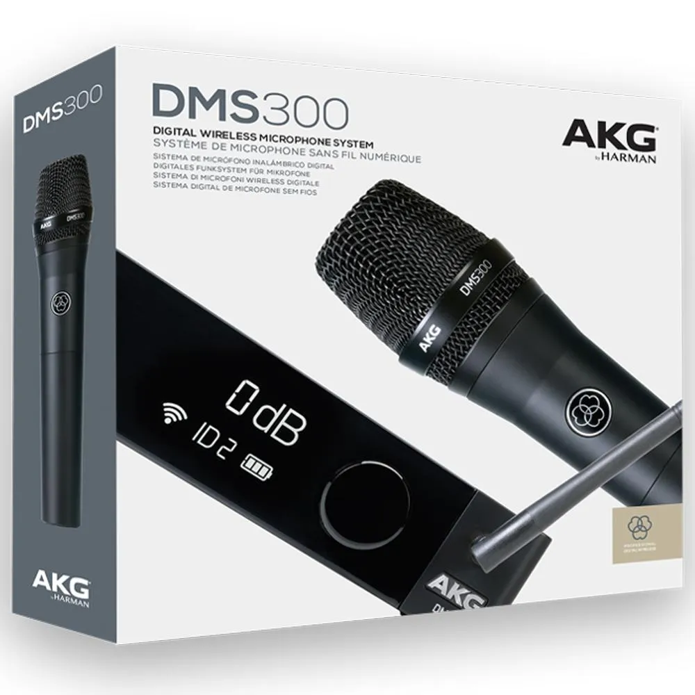 AKG Pro Audio DMS300 Digital Wireless Mic System, Vocal Set   Pop Filter   Arm Stand