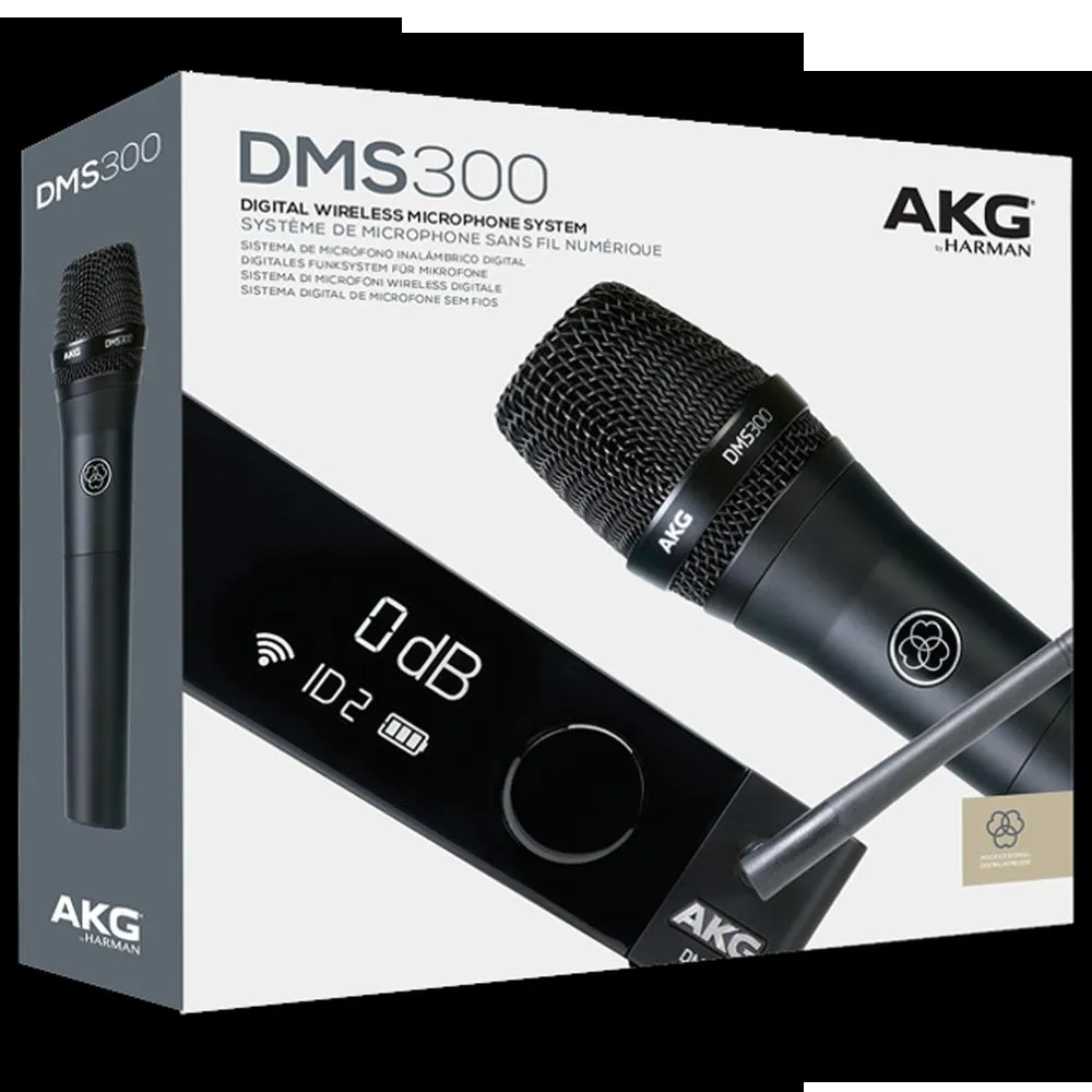 AKG Pro Audio DMS300 Digital Wireless Microphone System, Vocal Set (5100252-00)