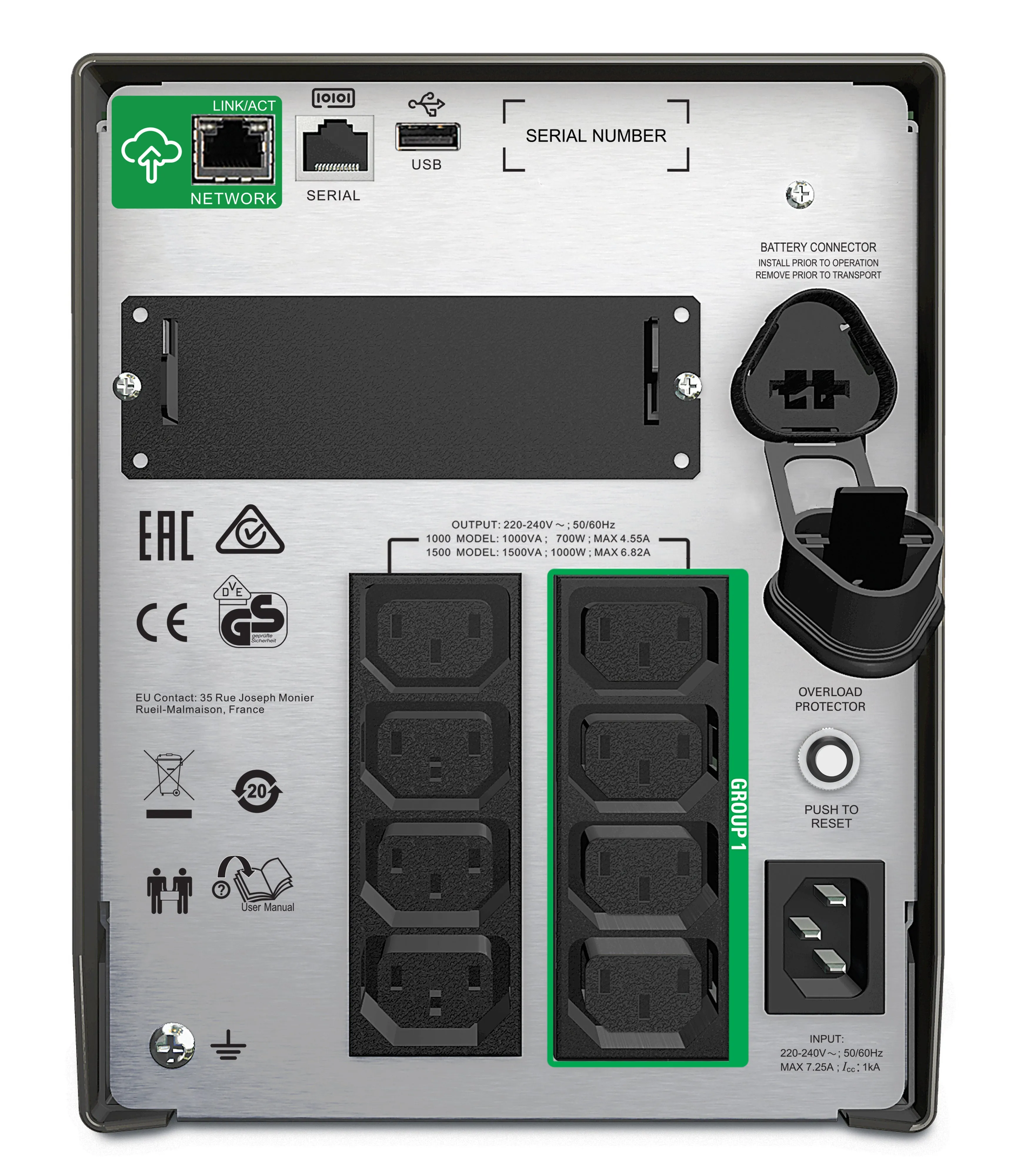 Apc Smart-Ups Tower Smt1500ic 1500Va 1000W Line Interactive