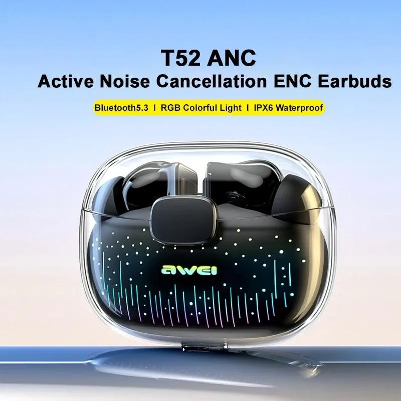 Black Tws Gaming Bluetooth Earbuds - T52