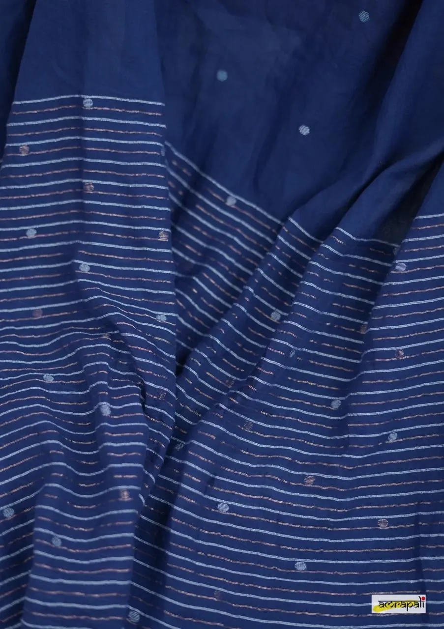 Blue Cotton Handloom saree