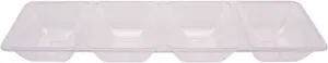 Bulk Clear Form & Function 4-Compartment Tray (6 per Case)