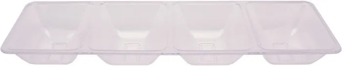 Bulk Clear Form & Function 4-Compartment Tray (6 per Case)
