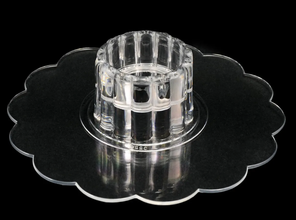 Clear Plastic Centerpiece Plate: 6"