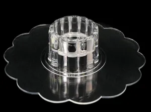 Clear Plastic Centerpiece Plate: 6"