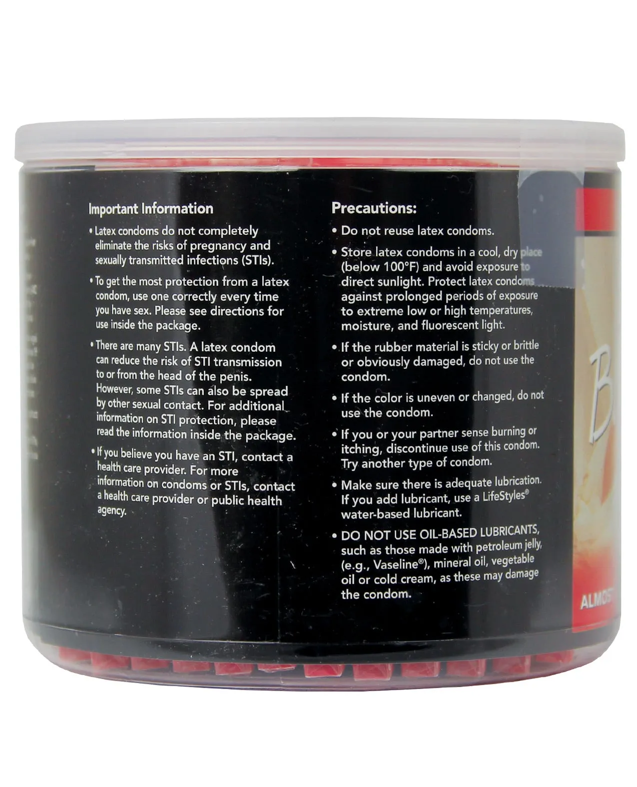 Contempo Bareback Condom Singles - Display of 40