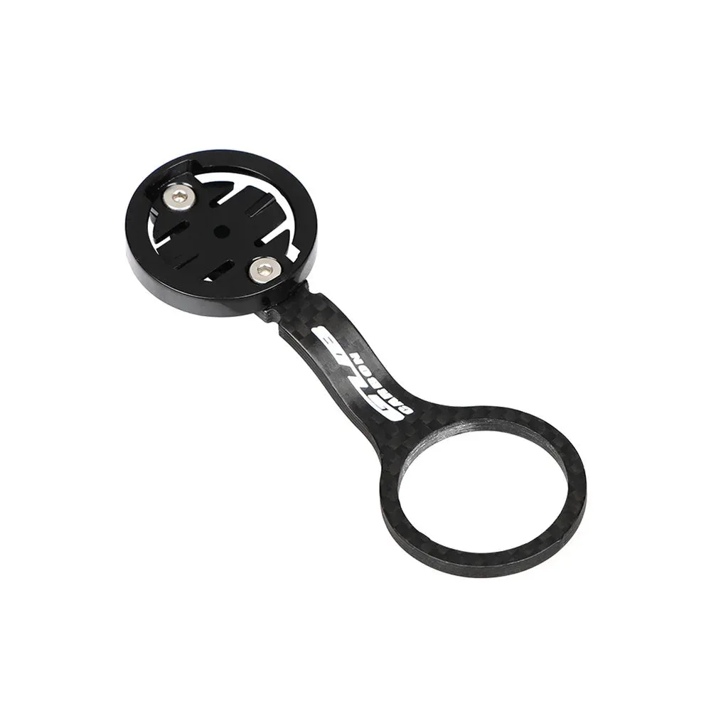 Cycling Bike Computer Mount Holder Out Front Carbon Fiber Bike Speedometer Holder with Camera Adapter and Flashlight Holder