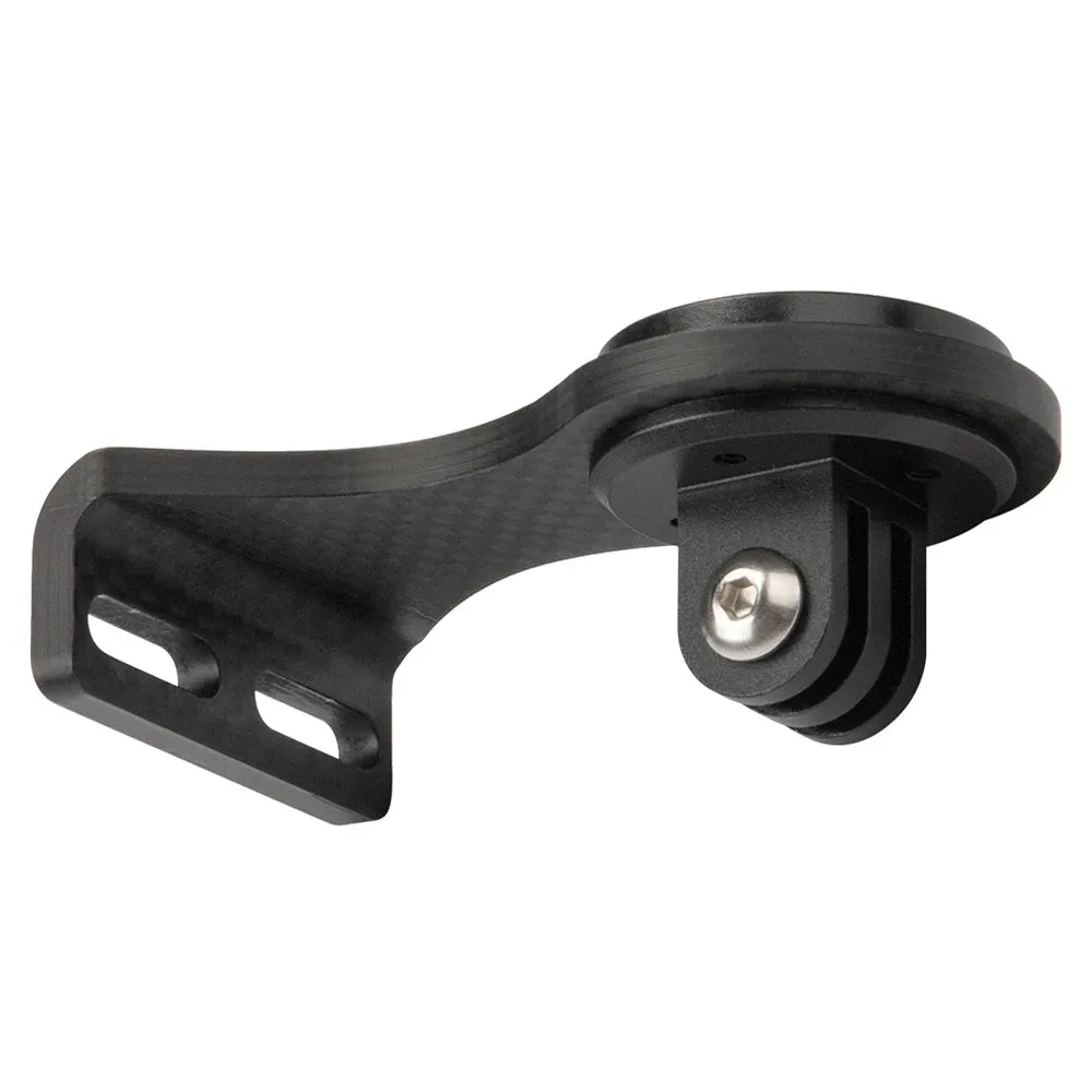 Cycling Bike Computer Mount Holder Out Front Carbon Fiber Bike Speedometer Holder with Camera Adapter and Flashlight Holder