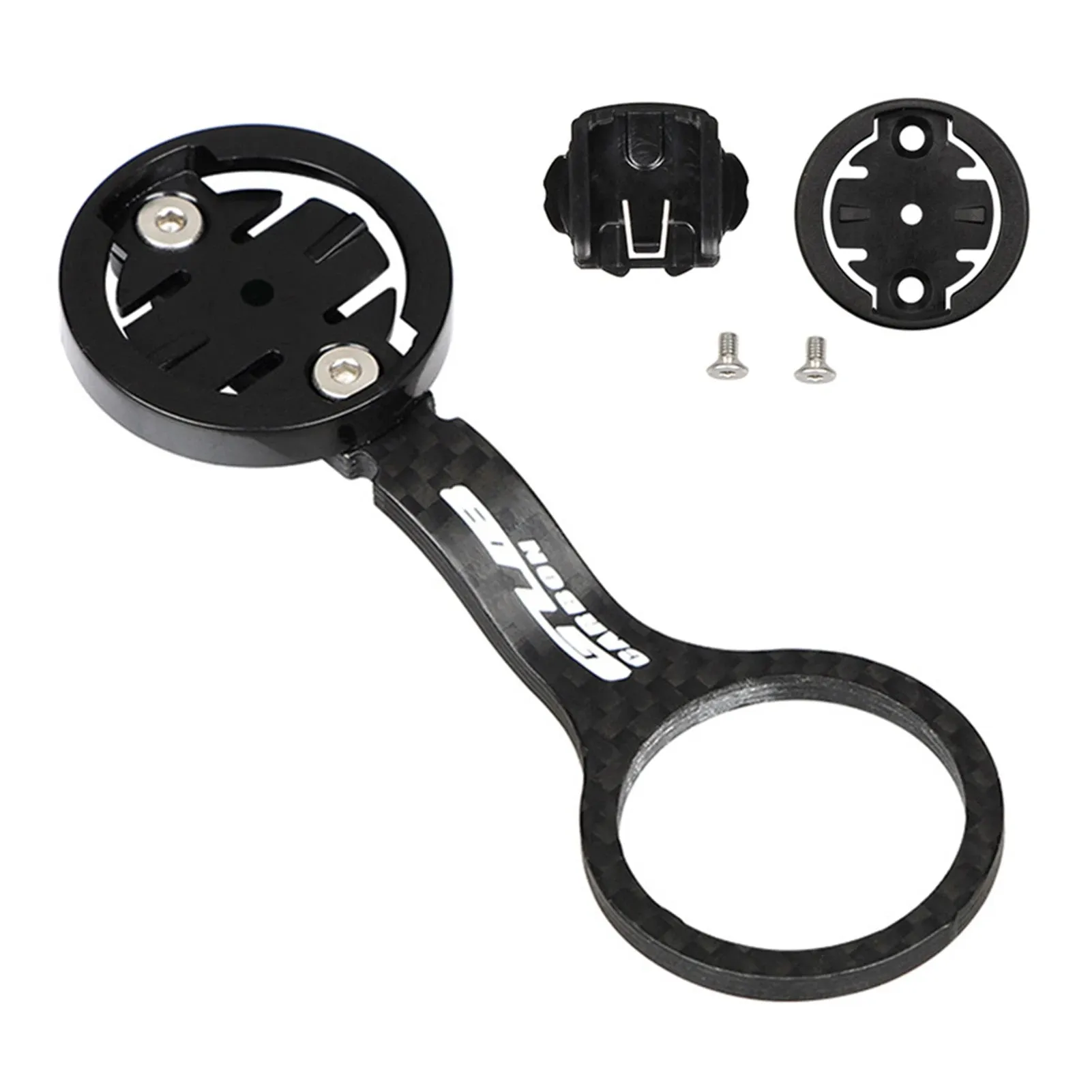 Cycling Bike Computer Mount Holder Out Front Carbon Fiber Bike Speedometer Holder with Camera Adapter and Flashlight Holder