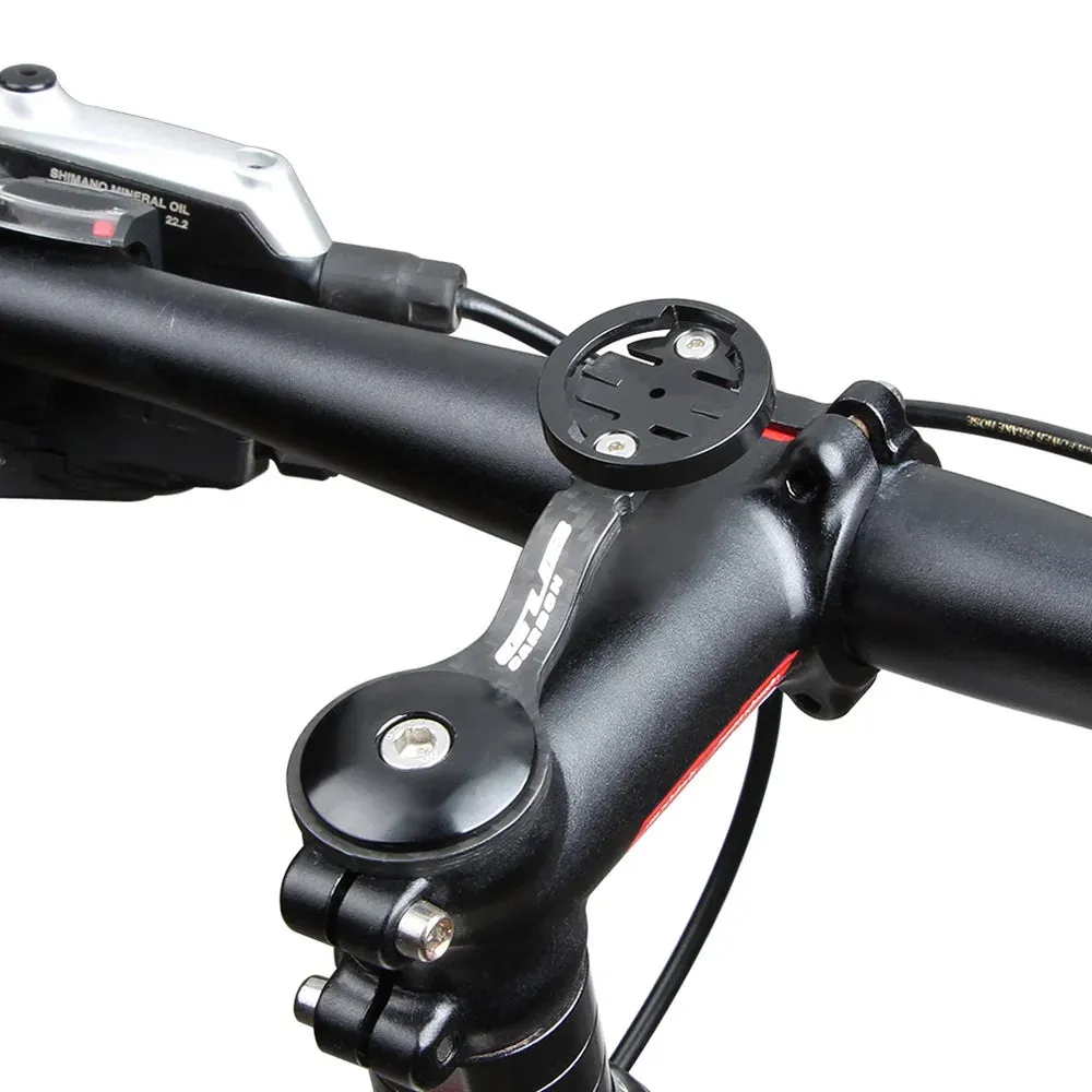Cycling Bike Computer Mount Holder Out Front Carbon Fiber Bike Speedometer Holder with Camera Adapter and Flashlight Holder