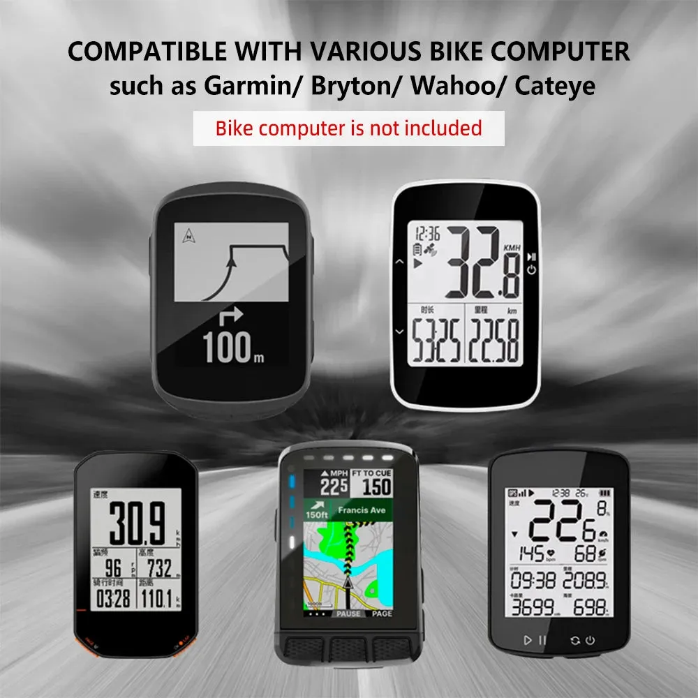 Cycling Bike Computer Mount Holder Out Front Carbon Fiber Bike Speedometer Holder with Camera Adapter and Flashlight Holder