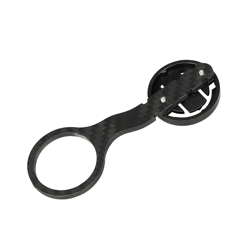 Cycling Bike Computer Mount Holder Out Front Carbon Fiber Bike Speedometer Holder with Camera Adapter and Flashlight Holder