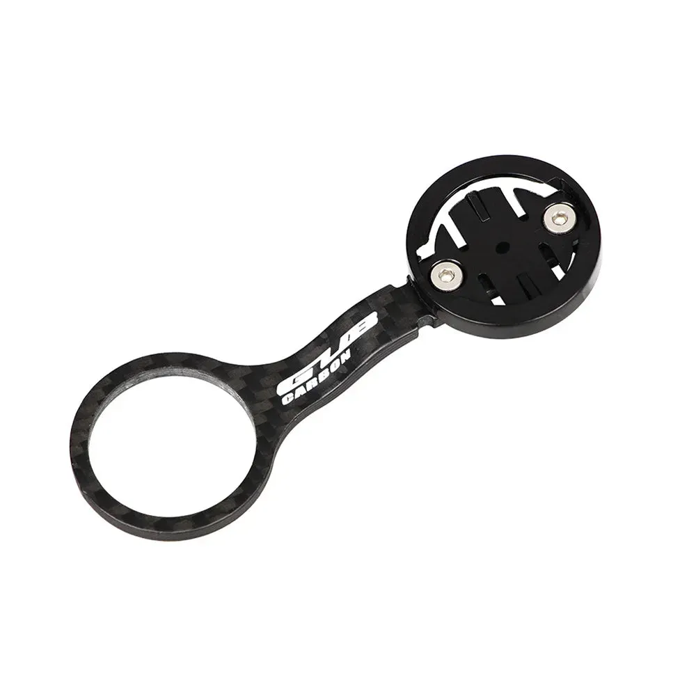 Cycling Bike Computer Mount Holder Out Front Carbon Fiber Bike Speedometer Holder with Camera Adapter and Flashlight Holder