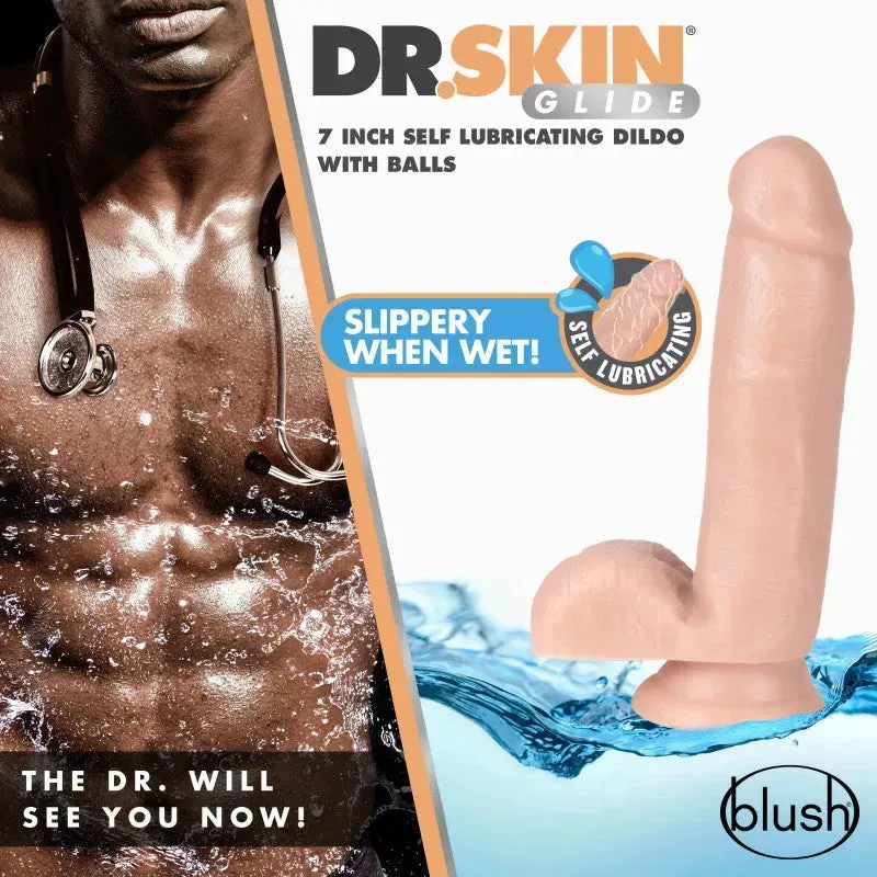 Dr. Skin Glide 7 Inch Self Lubricating Dildo
