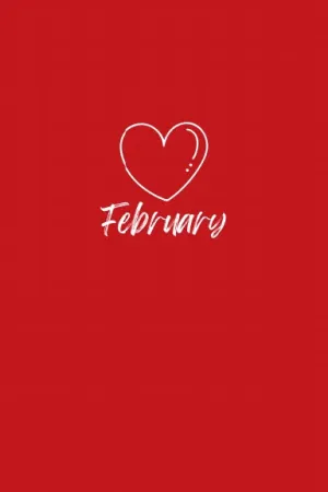 February Daily Planner-Minimalist Red