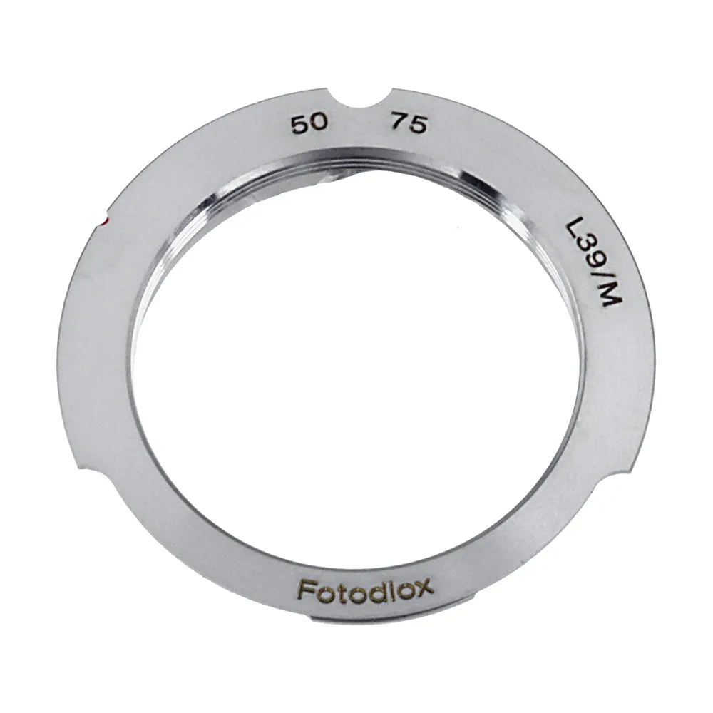 Fotodiox Lens Adapter - Compatible with M39 (1mm Pitch TPI 25.4) Leica Thread Mount Lenses to Leica M Mount Rangefinder Cameras with 50mm/75mm Frame Lines