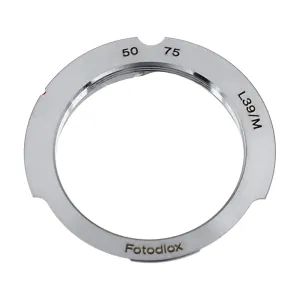 Fotodiox Lens Adapter - Compatible with M39 (1mm Pitch TPI 25.4) Leica Thread Mount Lenses to Leica M Mount Rangefinder Cameras with 50mm/75mm Frame Lines