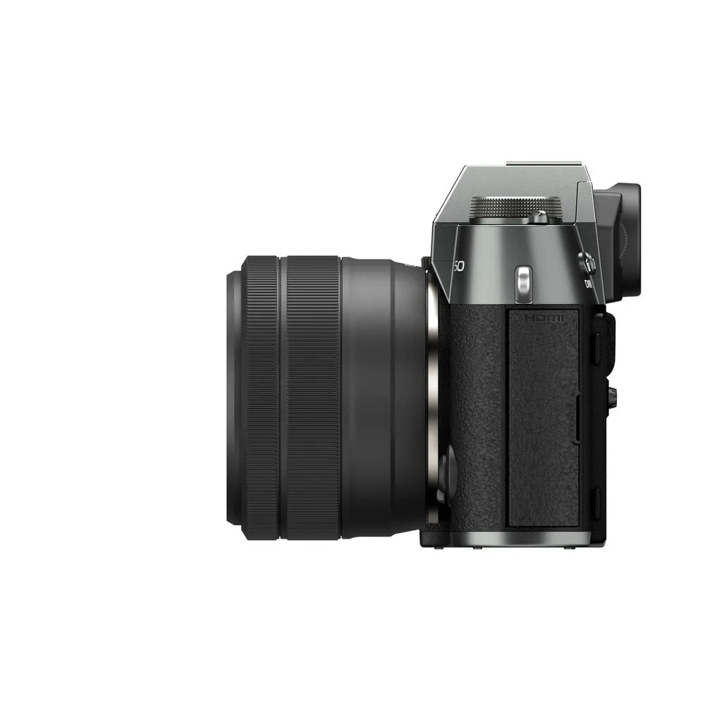 FUJIFILM X-T50 Mirrorless Camera with 15-45mm f/3.5-5.6 Lens (Charcoal Silver)