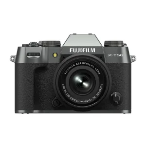 FUJIFILM X-T50 Mirrorless Camera with 15-45mm f/3.5-5.6 Lens (Charcoal Silver)