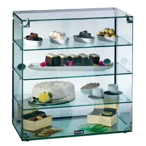 GC46 - Lincat Seal Counter-top Glass Display Case - Open Back - W 607 mm - M904