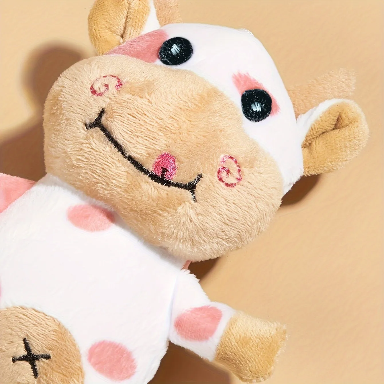 Interactive Cartoon Cow Plush Toy Durable TeethGrinding Chew for Dogs