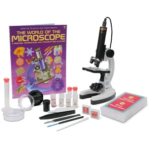 IQCREW by Amscope Kid's Premium 85  piece Compound Microscope, Color Camera and Interactive Kid's Software Kit with World of Microscope Book New Lower Price
