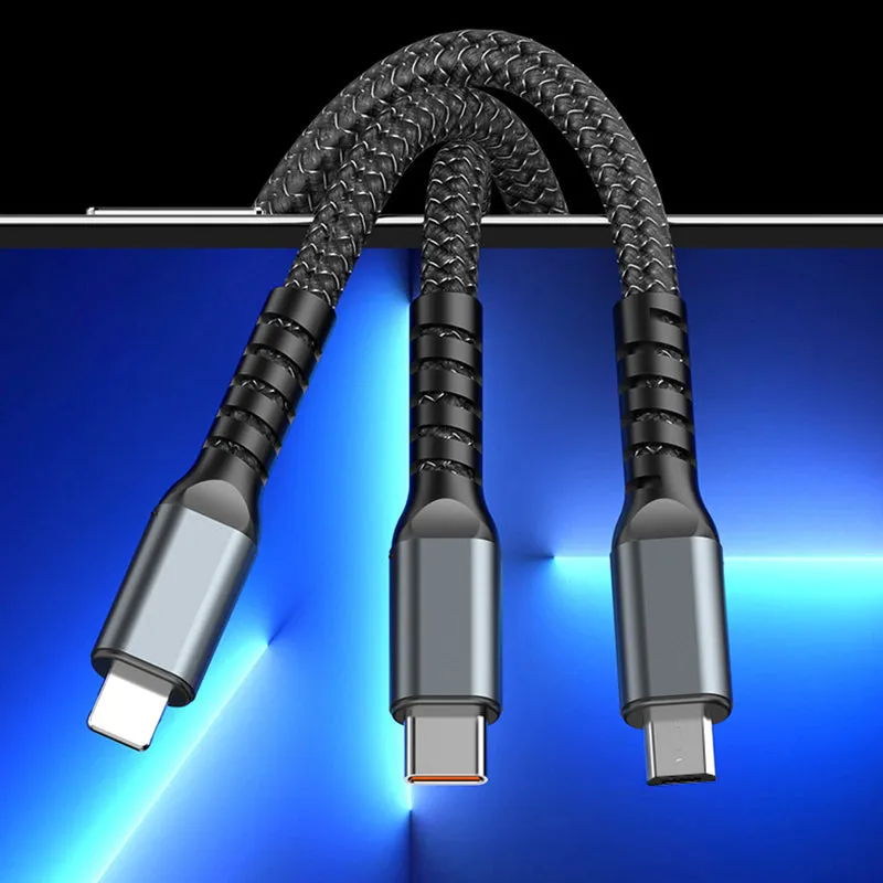 Limited time 37% offTransparent Luminous 3-in-1 Super Fast Charging Cable