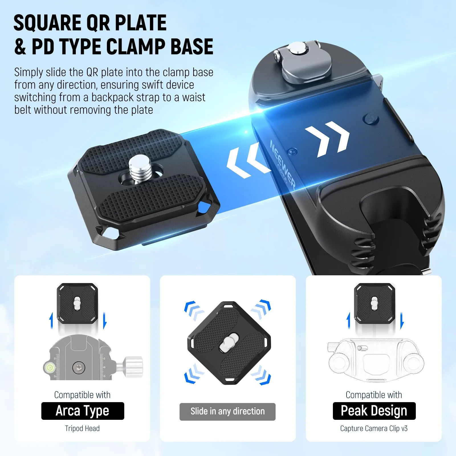 NEEWER GP66 Backpack Camera Clip Mount Adapter