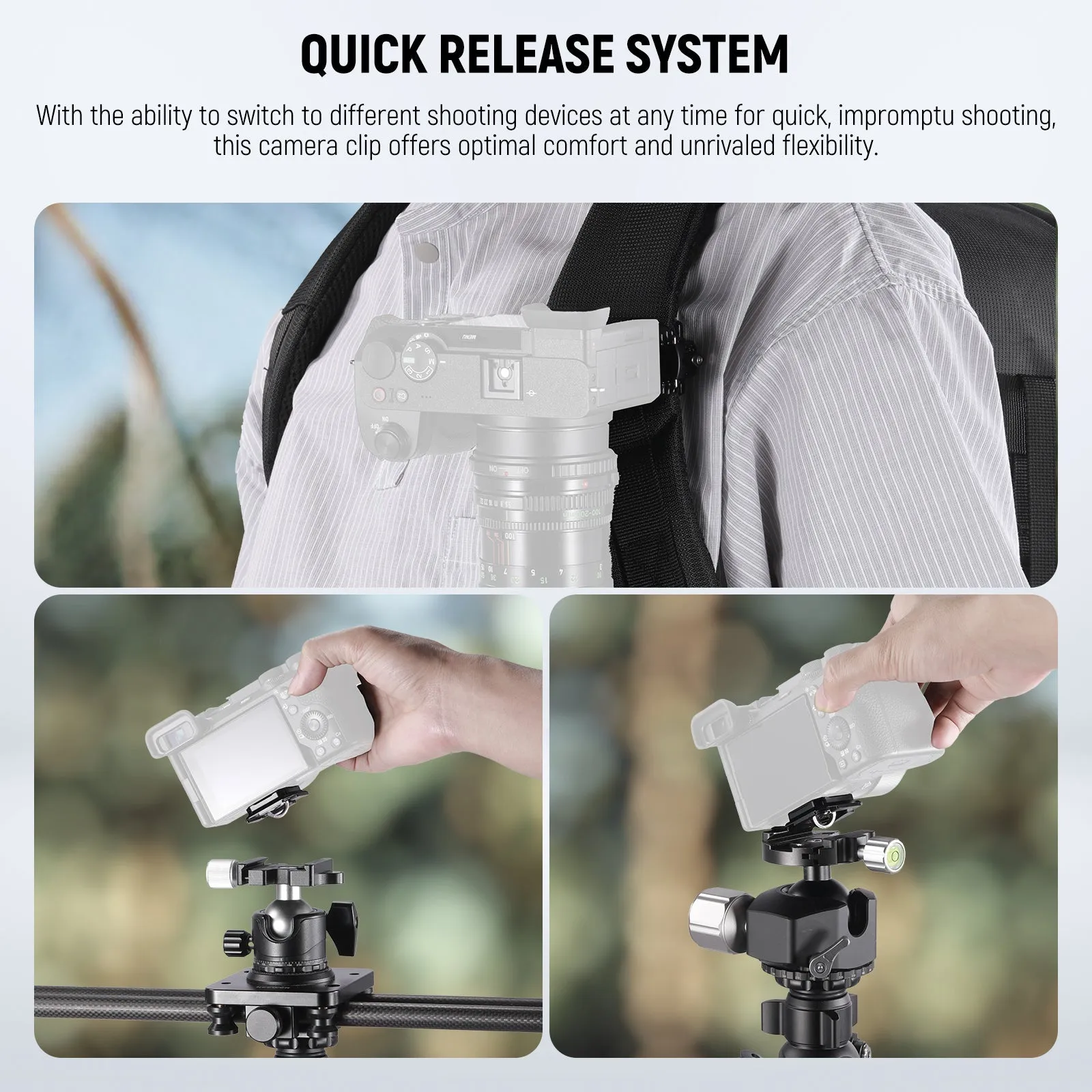 NEEWER GP66 Backpack Camera Clip Mount Adapter