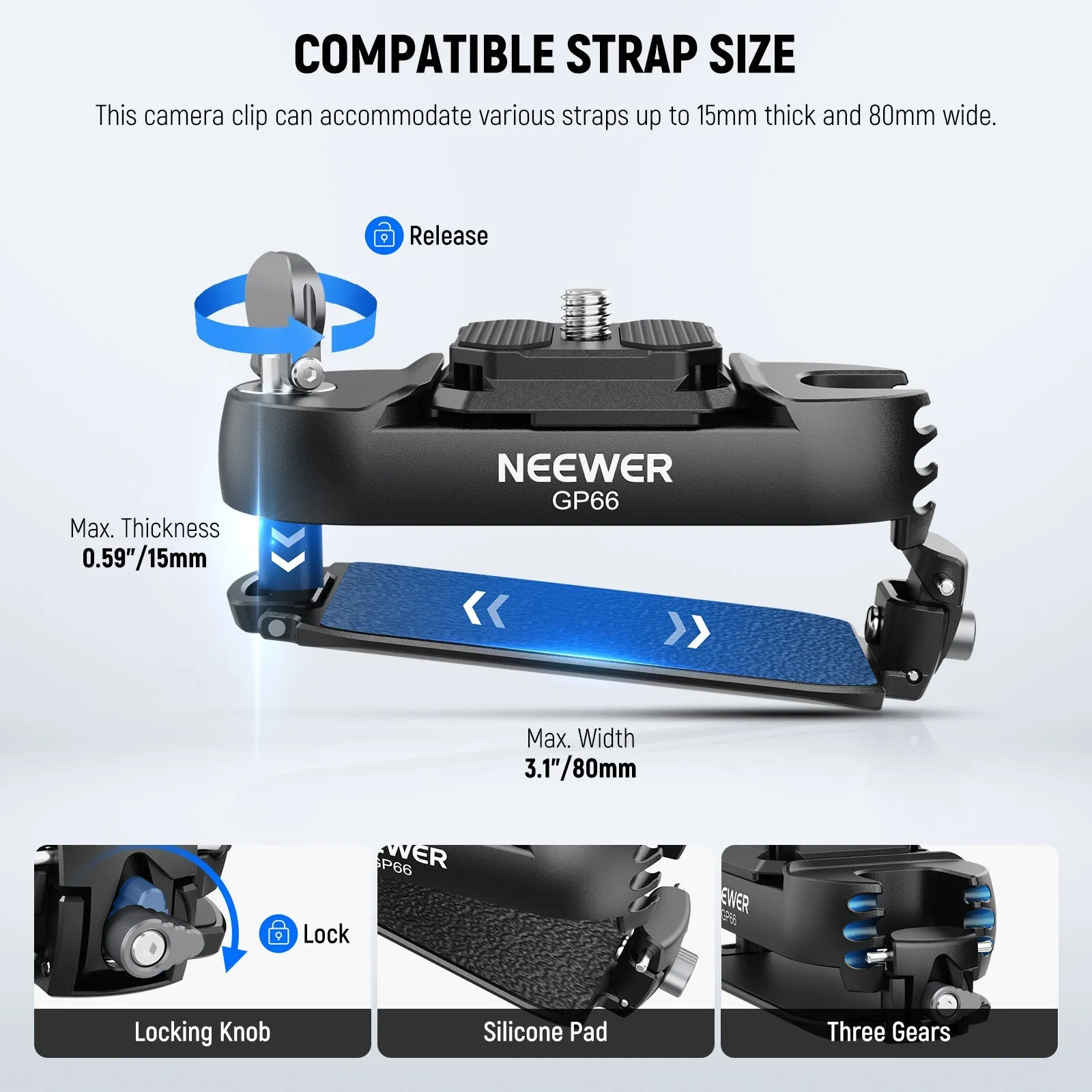 NEEWER GP66 Backpack Camera Clip Mount Adapter