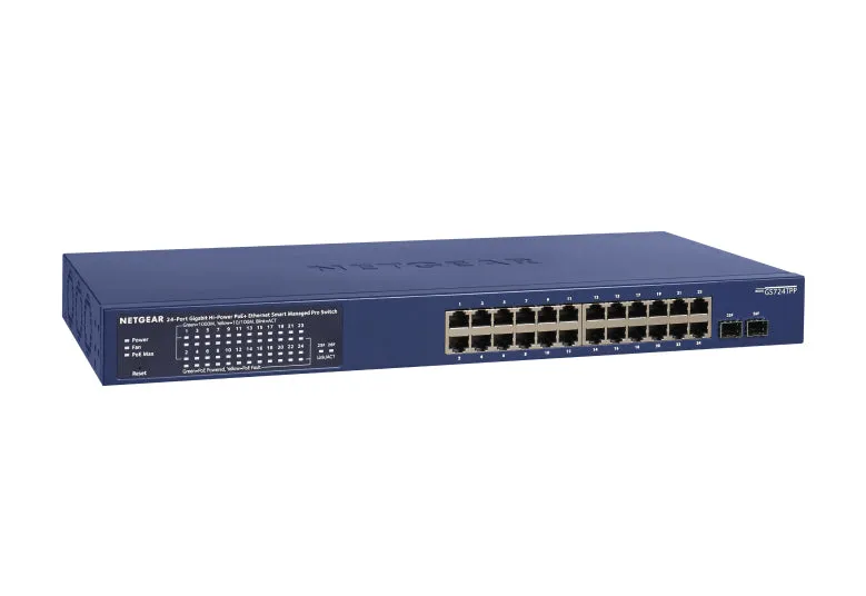 Netgear Smart Gs724tp - Switch - L3 Lite - Smart - 24 X 10/100/1000 (Poe )   2 X Gigabit Sfp - Desktop, Rack-Mountable -